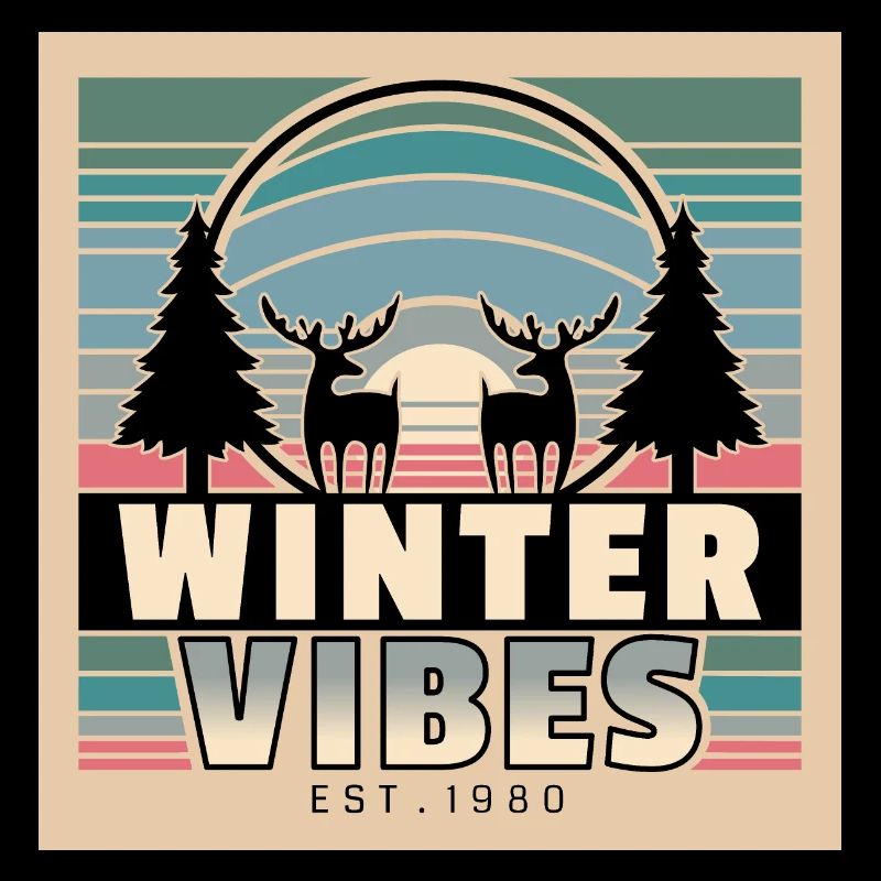 Winter Vibes: Retro Sunset & Nature