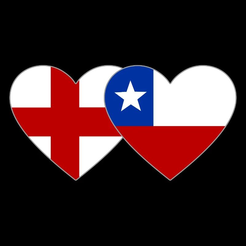 Suède Chili Drapeau Coeur