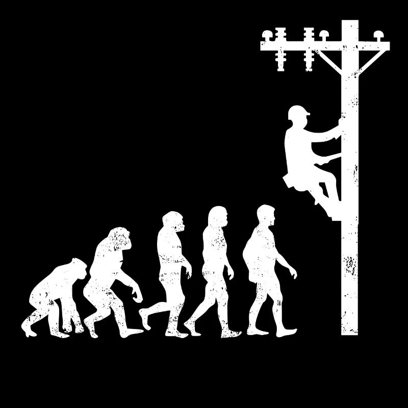 Elektriker evolution streckenarbeiter hochspannung