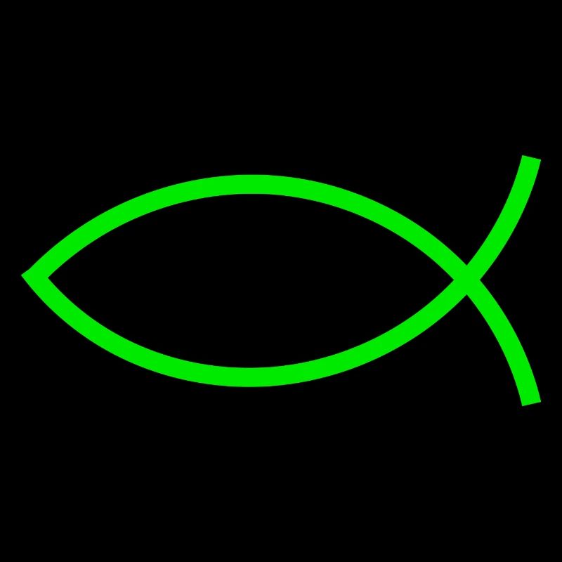 Jésus poisson vert Ichthys poisson poisson poisson poisson
