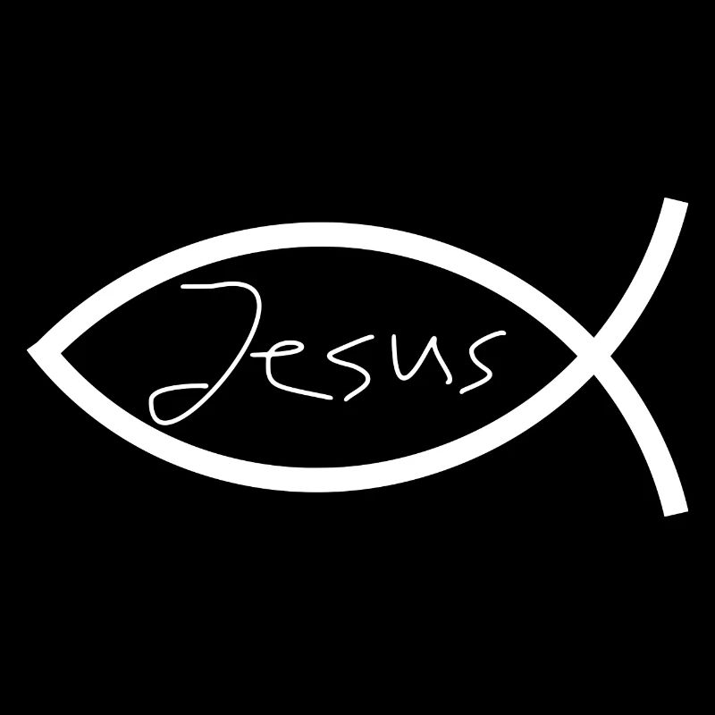 Jesus fish white Ichthys fish fish