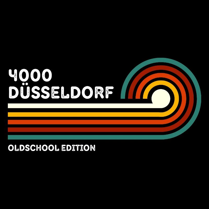Düsseldorf Retro Shirt 4000 Postal Code