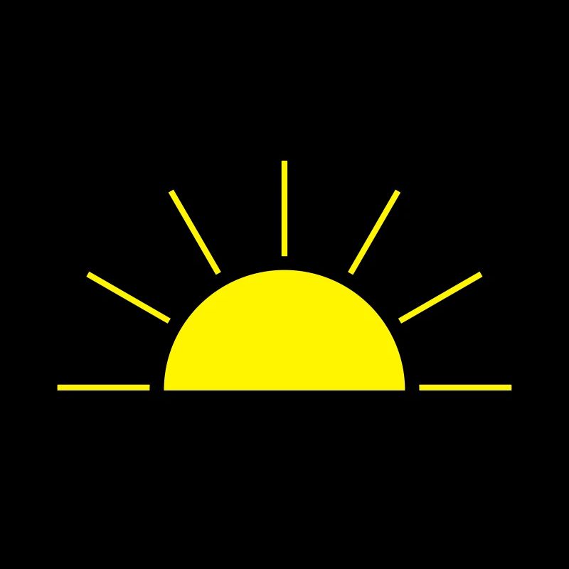 Soleil levant ou couchant jaune