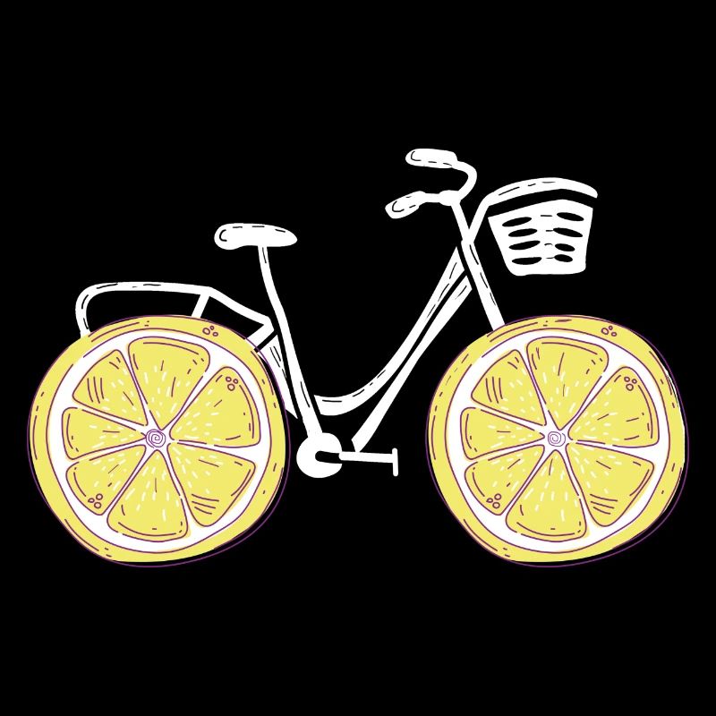 Bicycle with lemons.