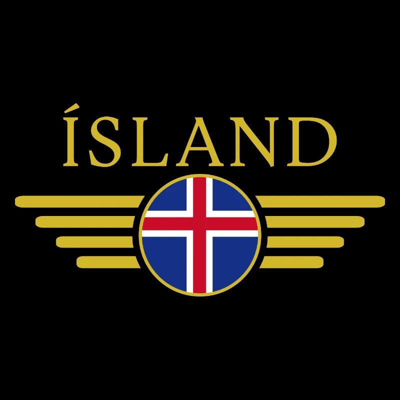 J’aime l’Islande T-shirt design de style élégance