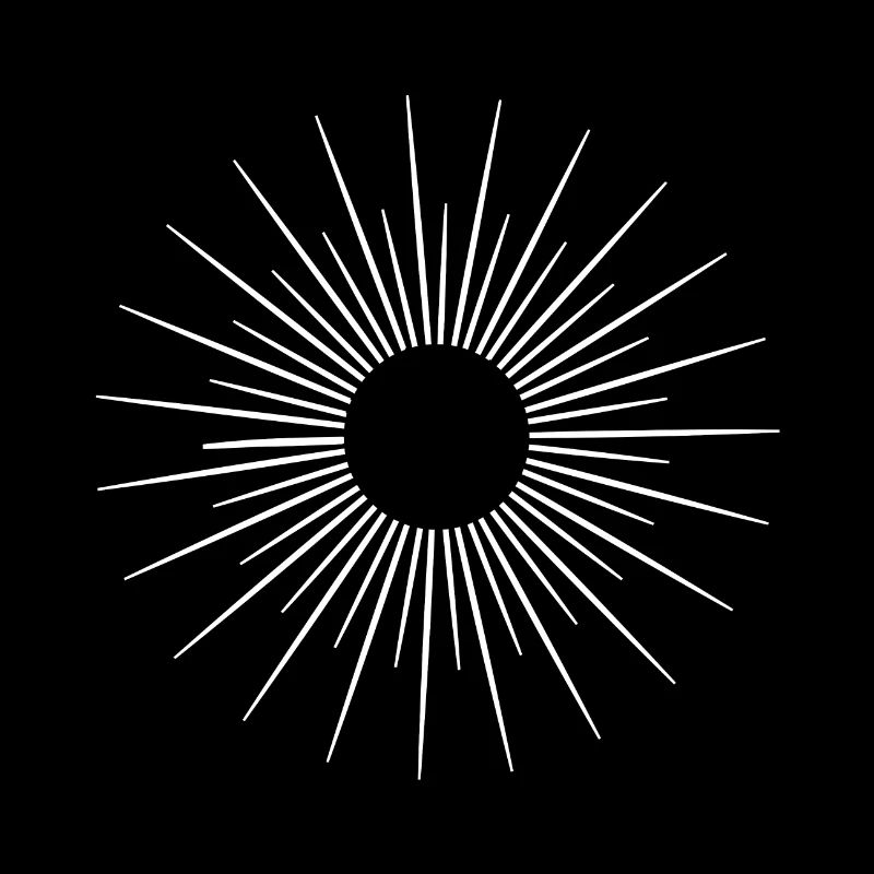 Sun silhouette ornament