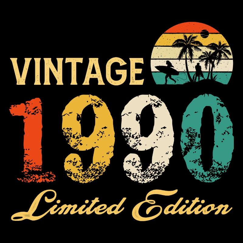 Vintage 1990 Edition Limitée Made In 1990 Anniversaire