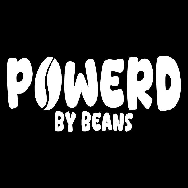 Conception de logo de dessin animé Power by Beans