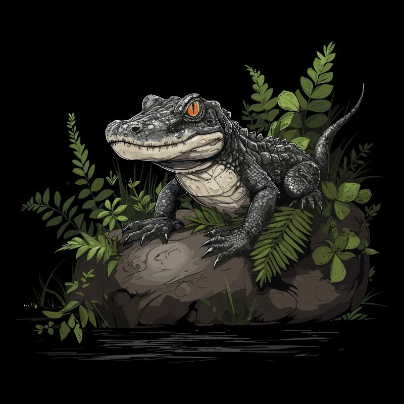 Bébé crocodile alligator caïman reptile