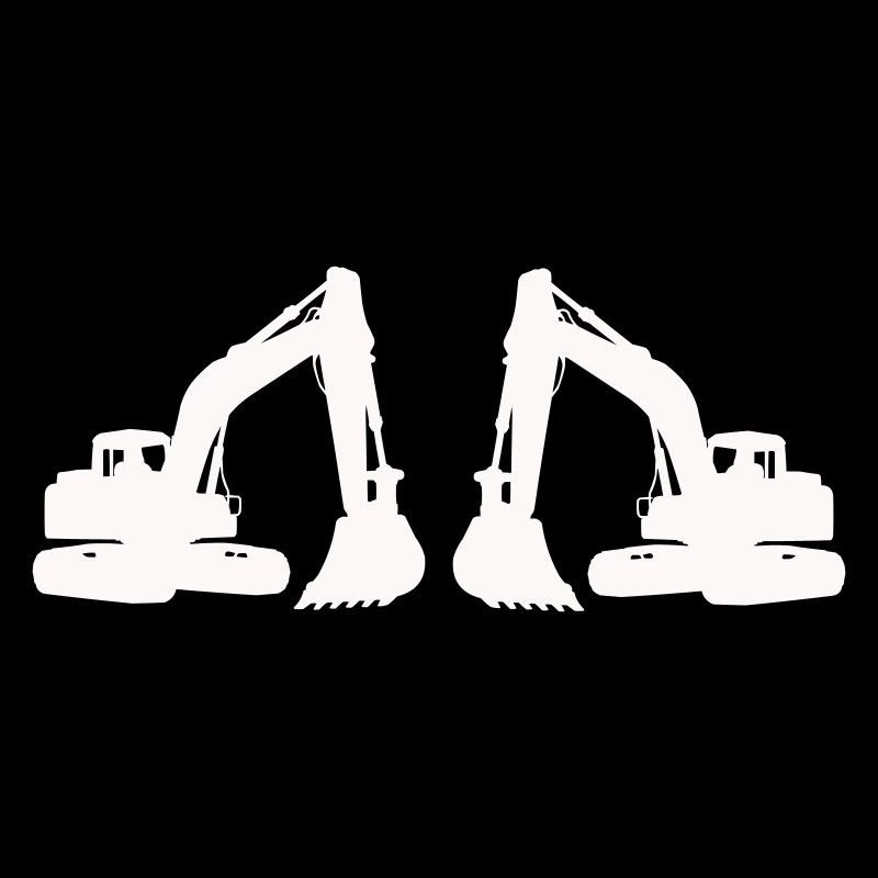 Doppel Bagger Silhouette