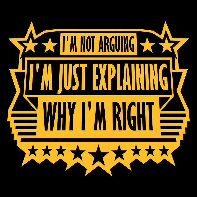 I m not arguing