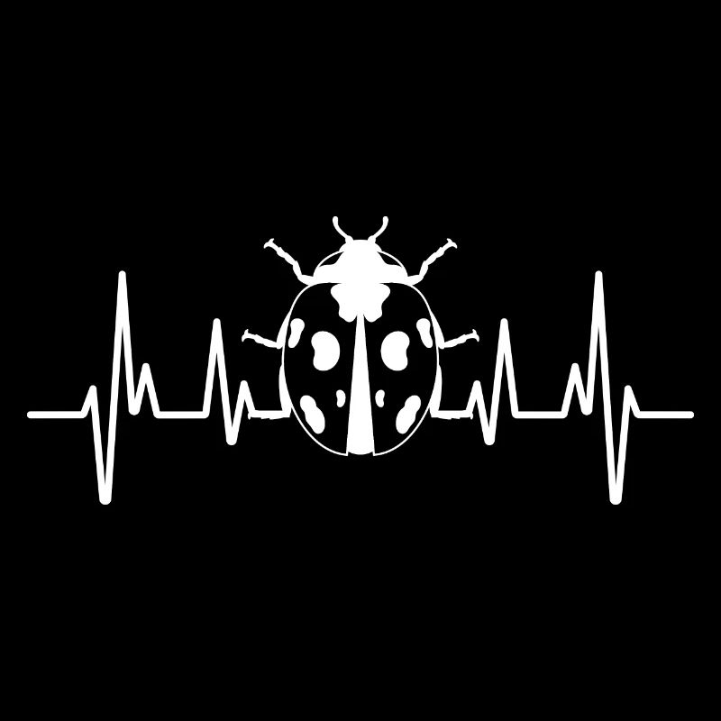 Ladybug ECG Pulse Animal Lovers Ladybugs
