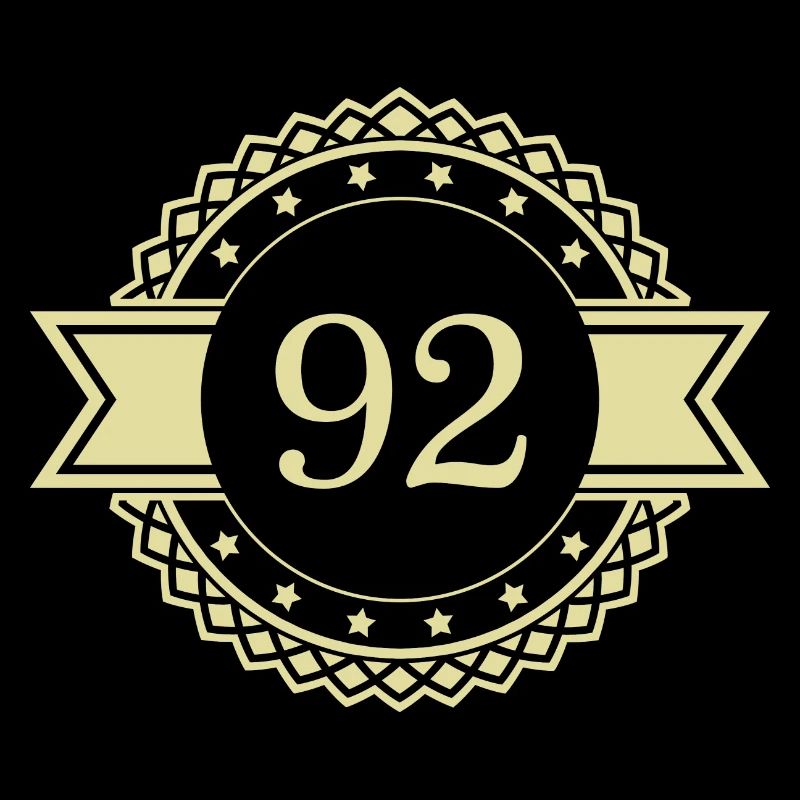 92 Number Emblem
