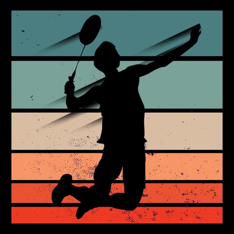 Badminton Player Jump Smash
