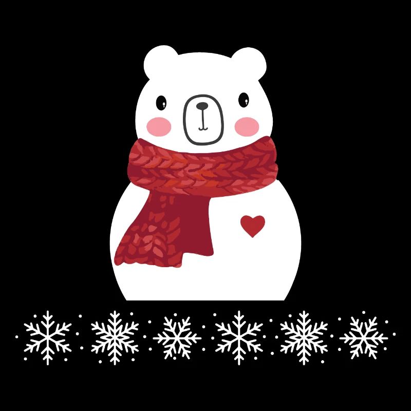 Eisbär als Schneemann