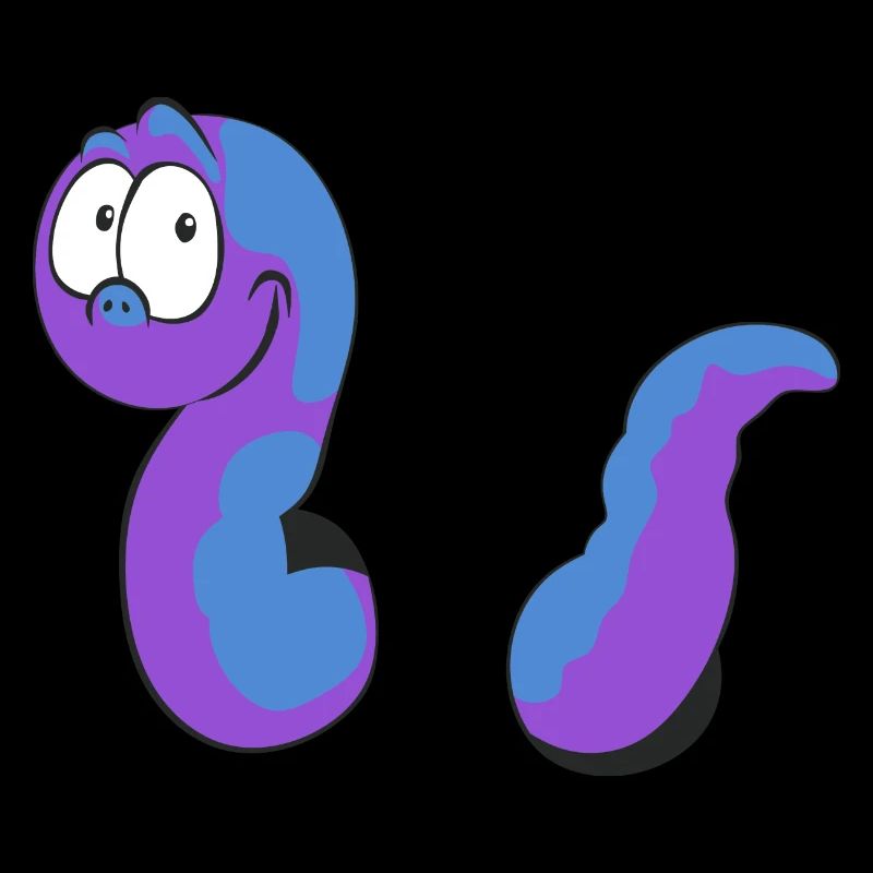 Ver dans le style dessin animé en violet