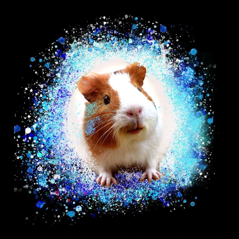 cobaye, graffiti,peinture,vert,bleu