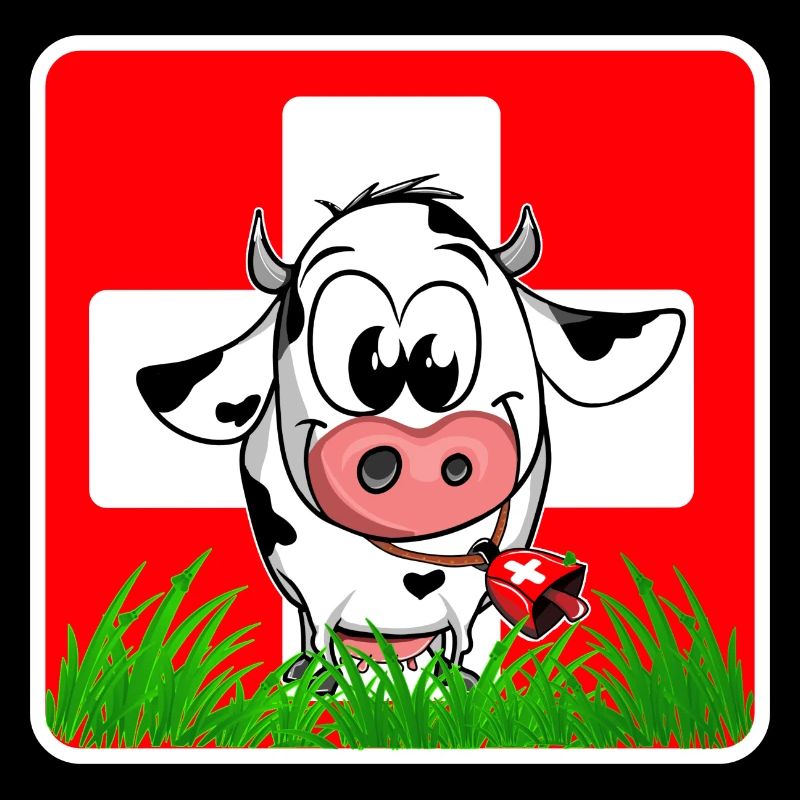 Schweizer Kuh Schweizer Flagge