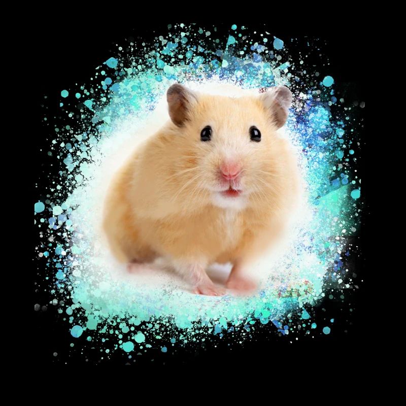 hamster, graffiti,painting,green,blue