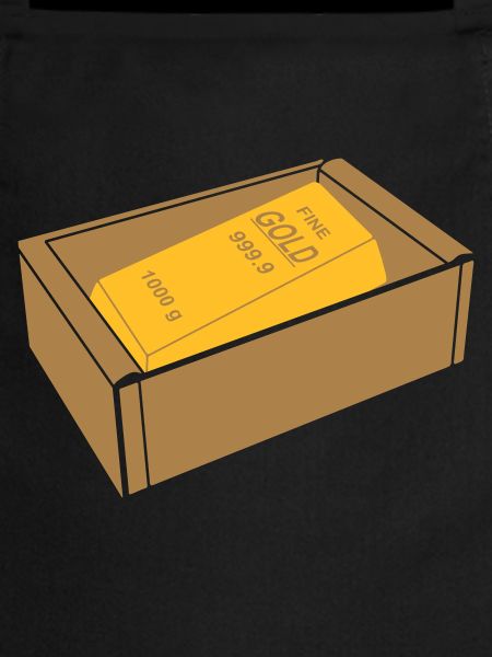 box with gold ingot
