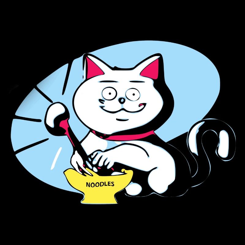 Katze und Ramen