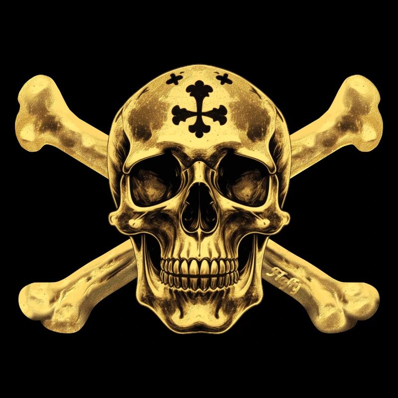 Golden Pirate Skull ☠