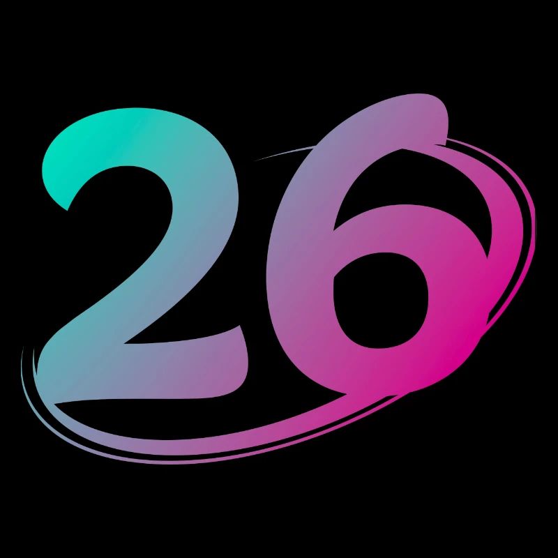 Numéro 26 multicolore
