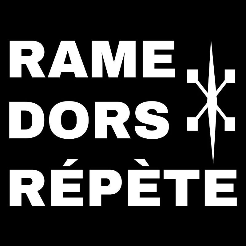 Rame dors répète Rameur d'aviron
