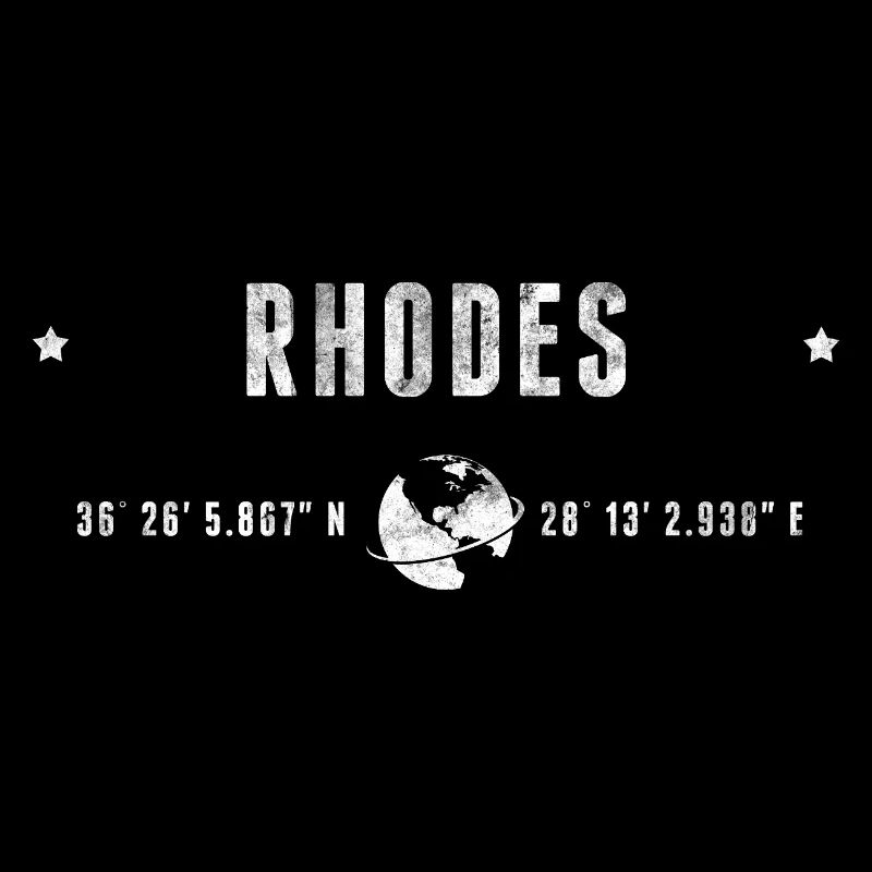 Rhodes Stylized Geographical Coordinates