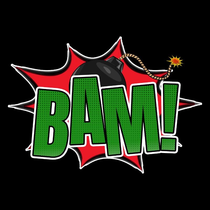 Bam! Comic Stil Graffiti Schriftzug