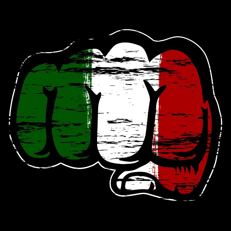 Italien Flagge Hand Faust used