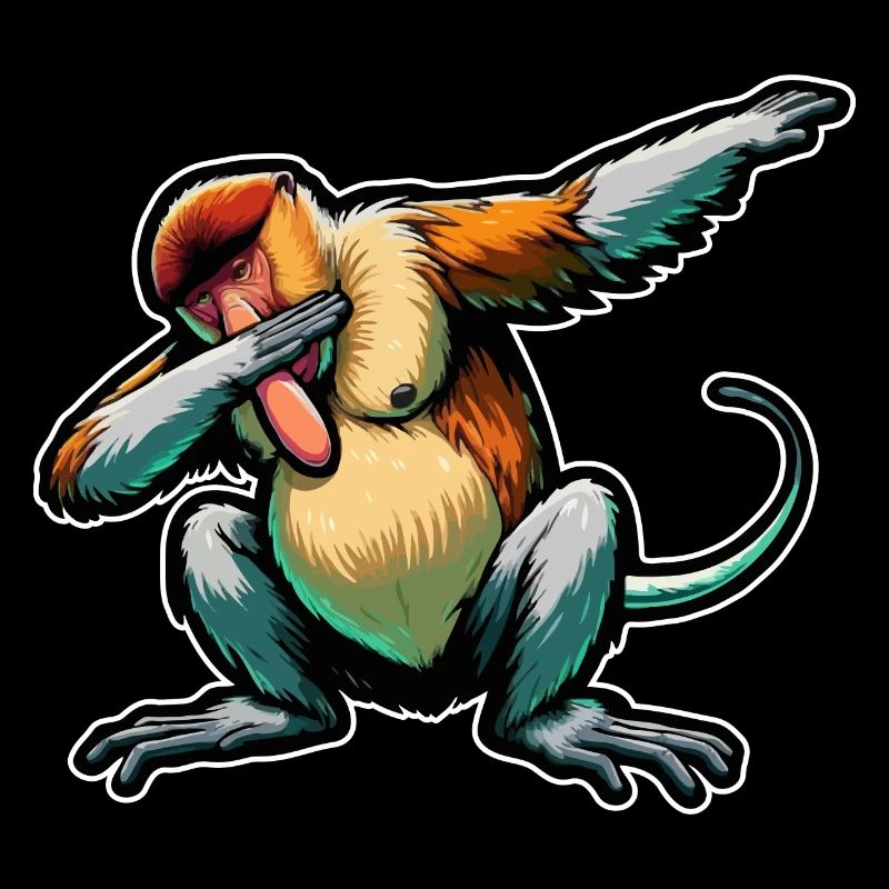 Proboscis Monkey Dabbing Monkey Gift Monkeys