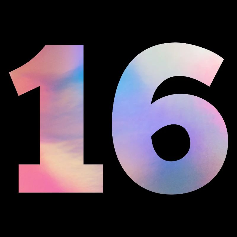 Numéro 16 coloré