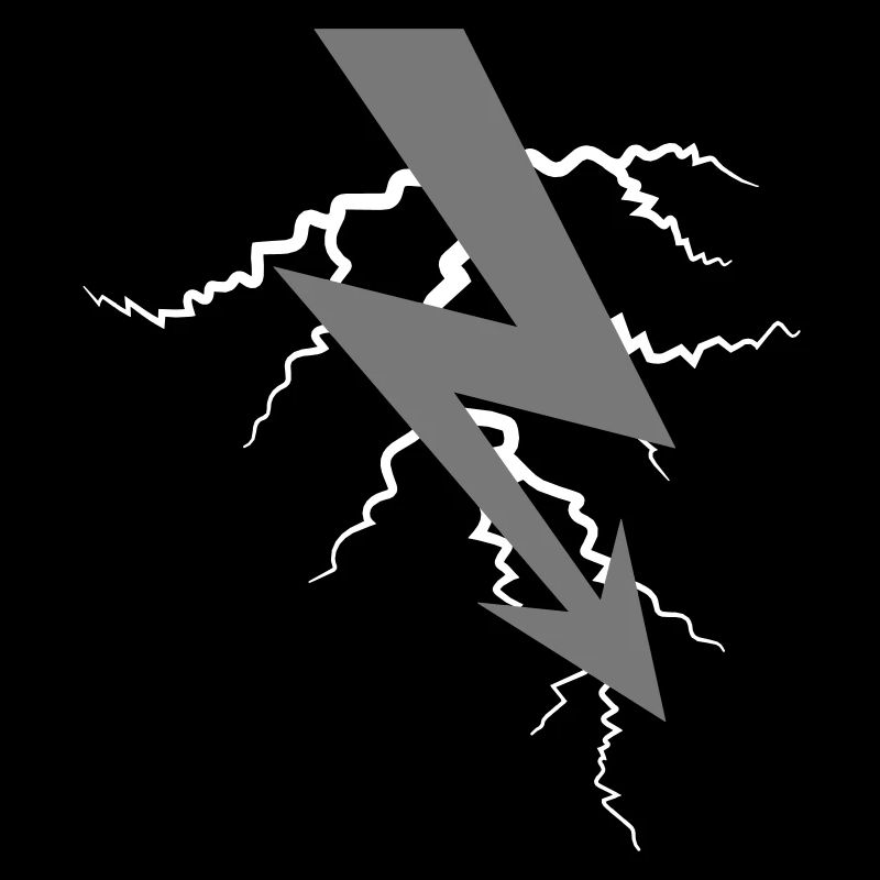 symbol electric lightning current energy strong current a