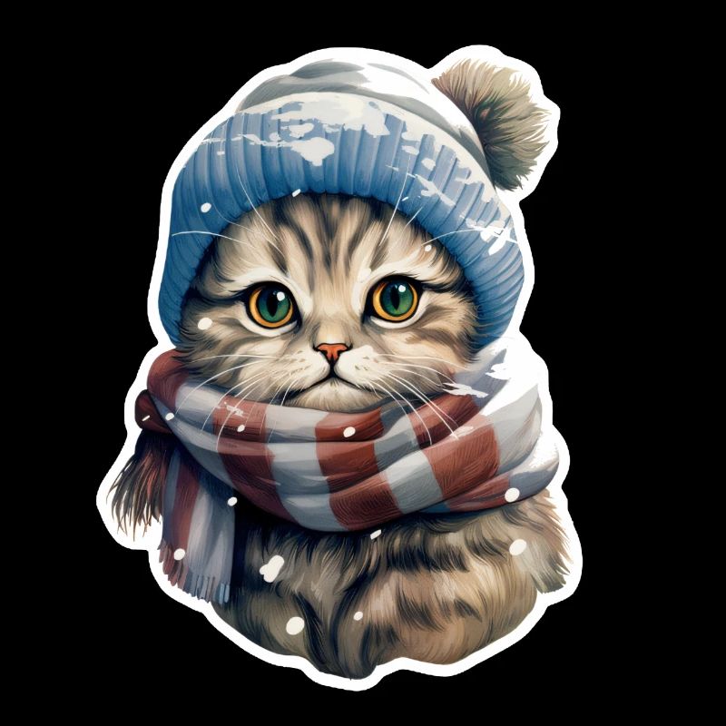 Chat en hiver