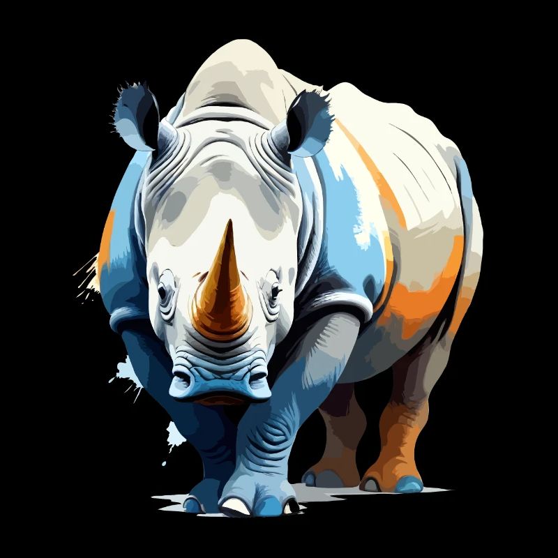 Rhinoceros Vector Art with Vibrant Illustration
