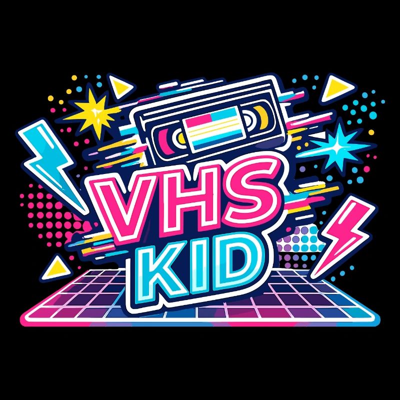 VHS KID Neon Retro