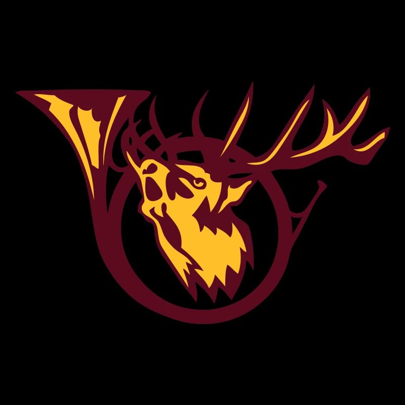 cerf logo cor de chasse hunt deer 1