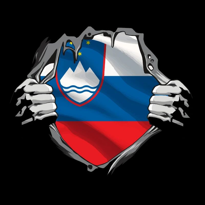 Slovénie Drapeau Balkan Drapeau Slovène Vintage
