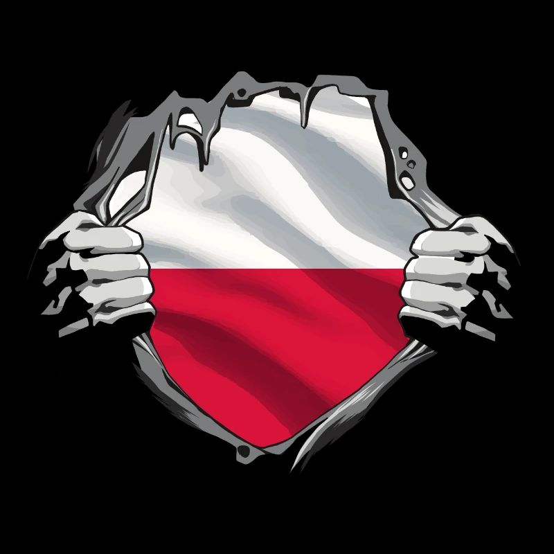 Drapeau de Pologne utilisé Look Polska Drapeau polonais