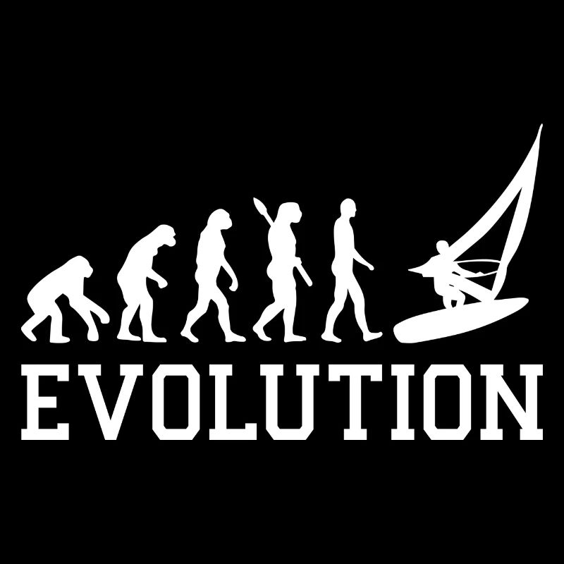 Evolution Graphic Sailboat Captain Sailing Sea Boa