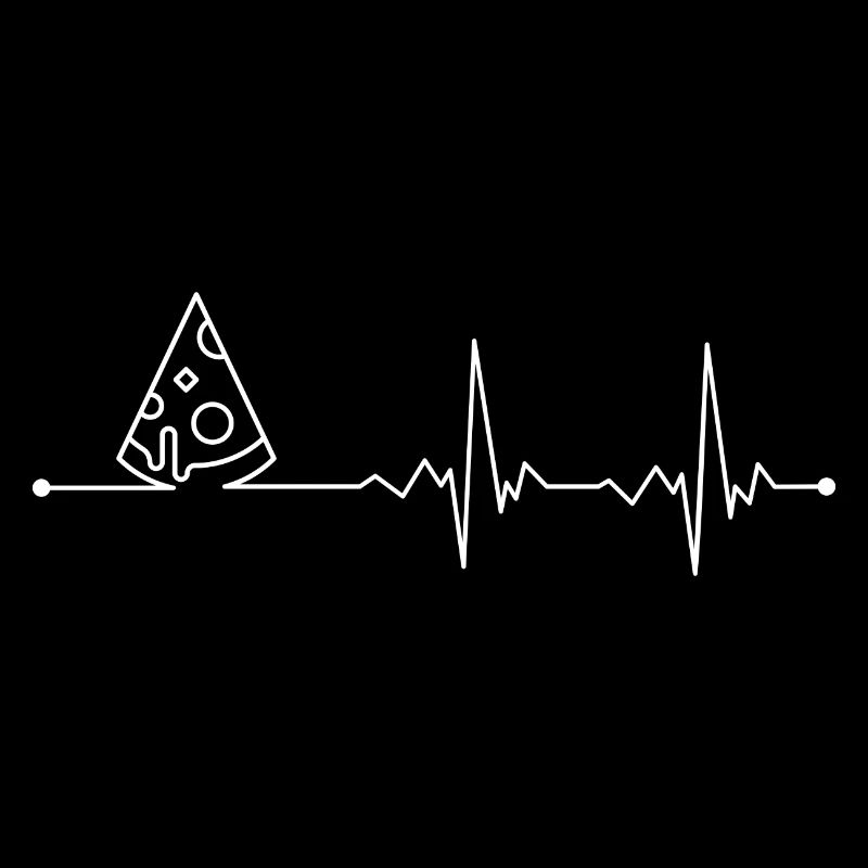 Pizza Heartbeat Pulse Graphic
