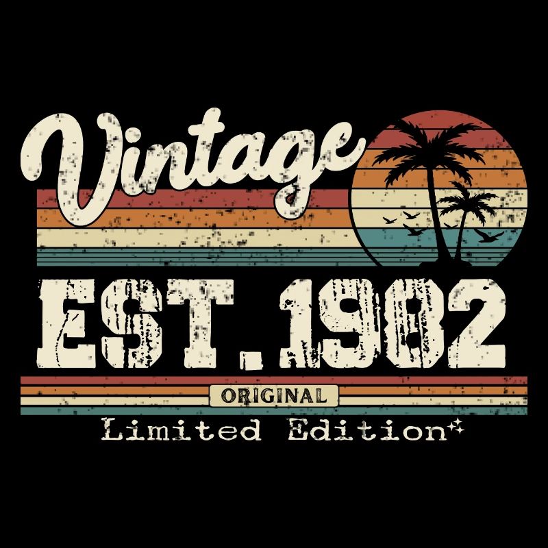 1982 Vintage Retro Geburtstagsgeschenk