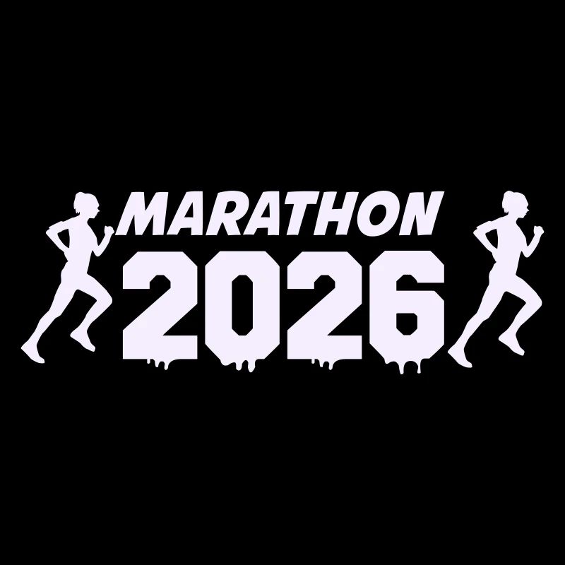 Conception de la silhouette du coureur Marathon 2026