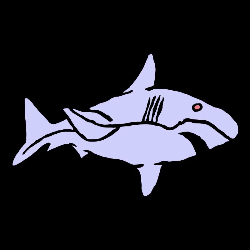 Poisson Requin Prédateur Eau Graffiti Océan