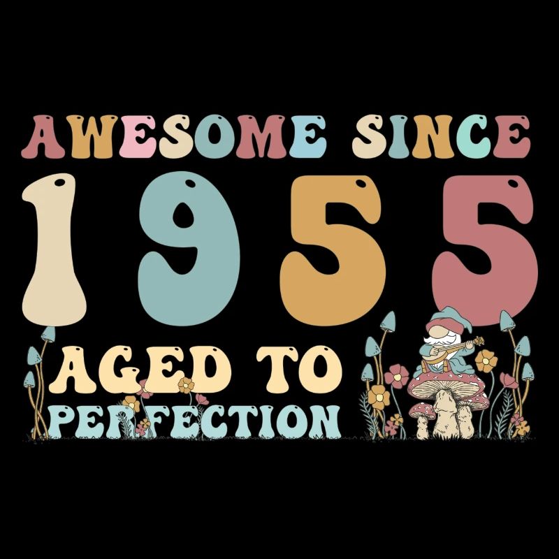 Awesome since 1955 - 68th Birthday - 2023 Groovy