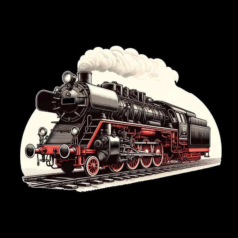 Illustration einer klassischen Dampflok