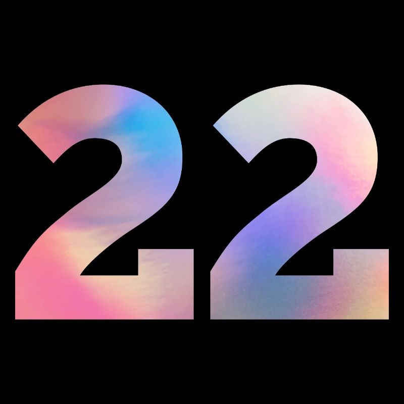 Numéro 22 coloré