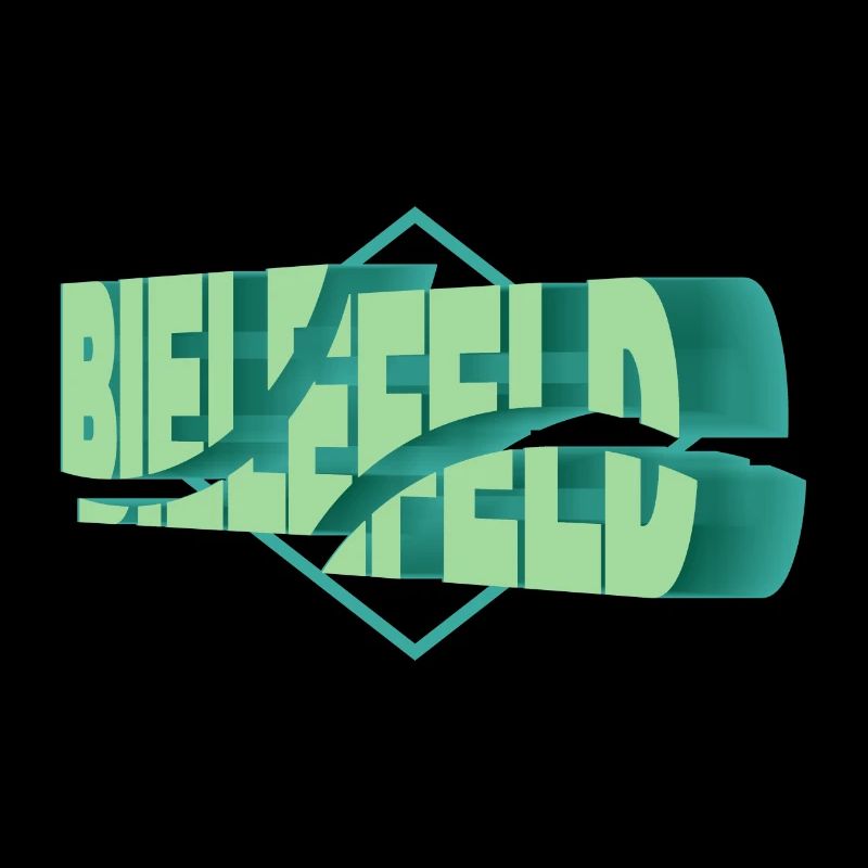 Bielefeld Germany City 3D Font Skyline