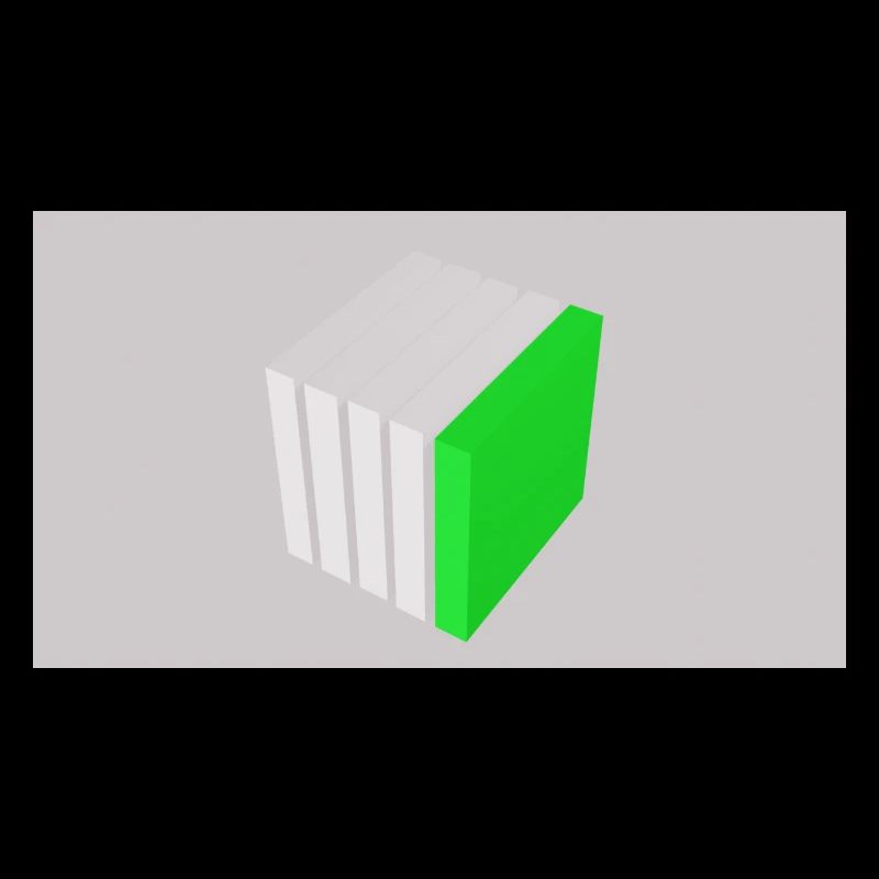Splitting cube green